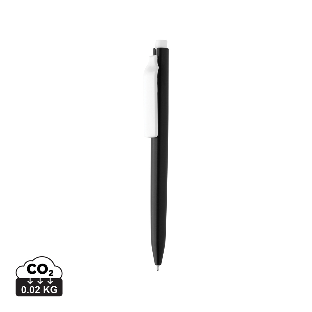 Stylo promotionnel encre fluide recyclé GRS Vibe noir / blanc